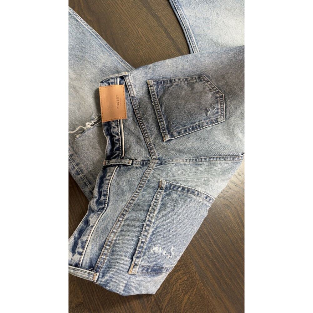Moussy Light Blue Straight Leg Jeans - Picture 11 of 12